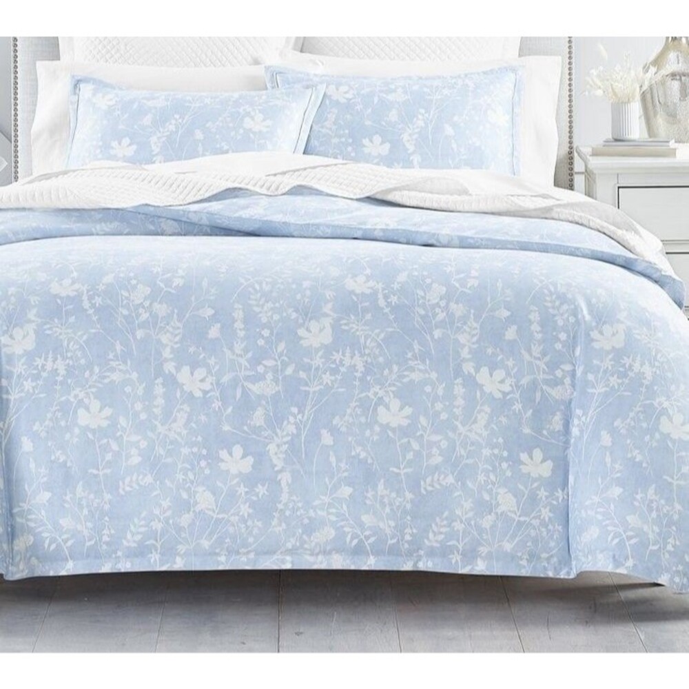 Charter Club Sleep Luxe 800 TC Twin  Printed Cotton 2 Pc. Duvet Cover Set